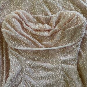 oh polly strapless dress